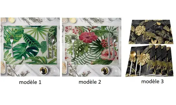 set de table réunion tissu