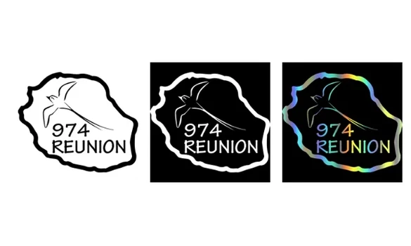 STICKERS 974 paille en queue