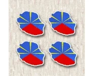 Lot 4 stickers Réunion