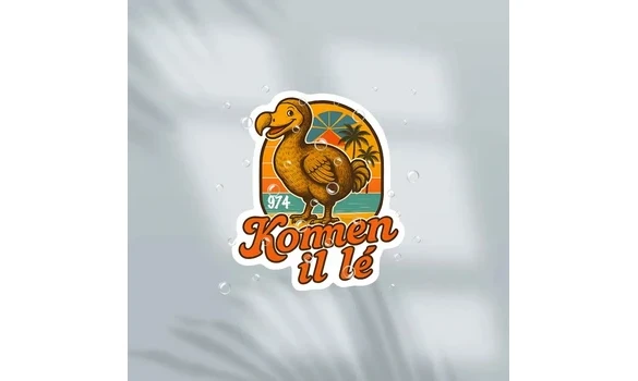 Lot 2 stickers komen i lé