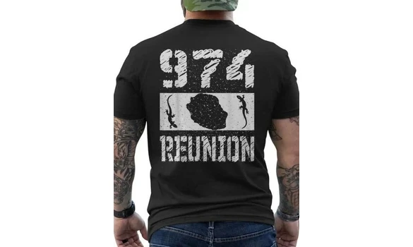TSHIRT 974 Réunion margouillat