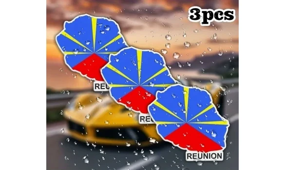 Lot 3 stickers Réunion