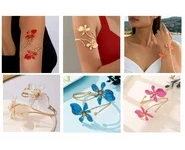 bracelet manchette fleur