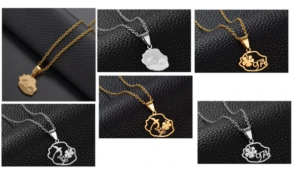 Pendentif 974 + chaine