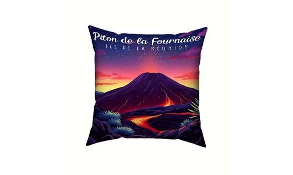 Taie housse coussin volcan