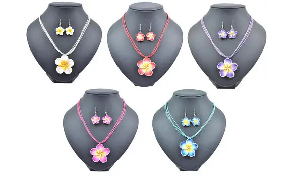 Parure fleur frangipanier