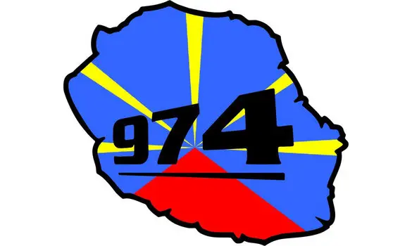 Sticker DRAPEAU REUNION