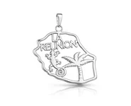 Pendentif reunion margouillat argent