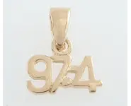 Pendentif 974 plaqué or