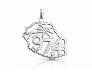 Pendentif 974 reunion argent