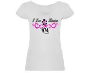 TOP I love Réunion 974 blanc