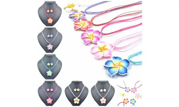 Parure fleur frangipanier