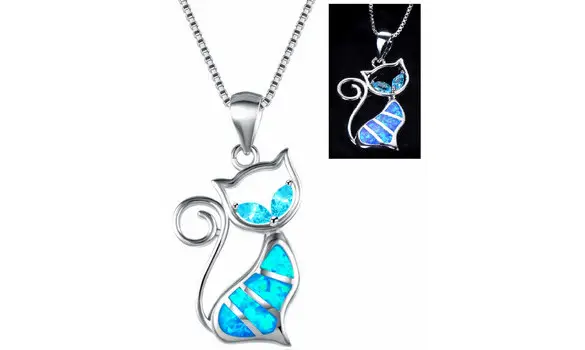 Pendentif chat + chaine