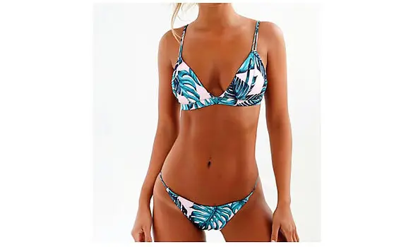 Bikini blanc et vert