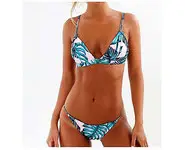 Bikini blanc et vert