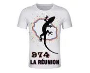 TSHIRT 974 MARGOUILLAT BLANC