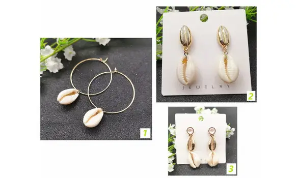 Boucle d'oreille coquillage