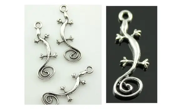 pendentif margouillat argent