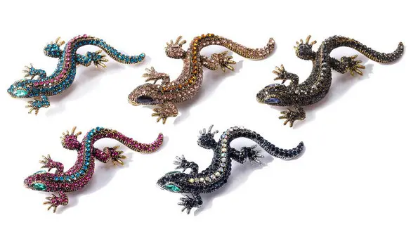 BROCHE Margouillat Strass