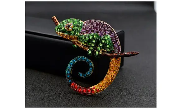 BROCHE Endormi Strass