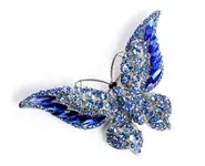 BROCHE PAPILLON BLEU