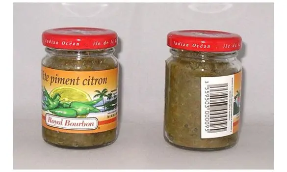 Pâte de piment vert citron Royal Bourbon